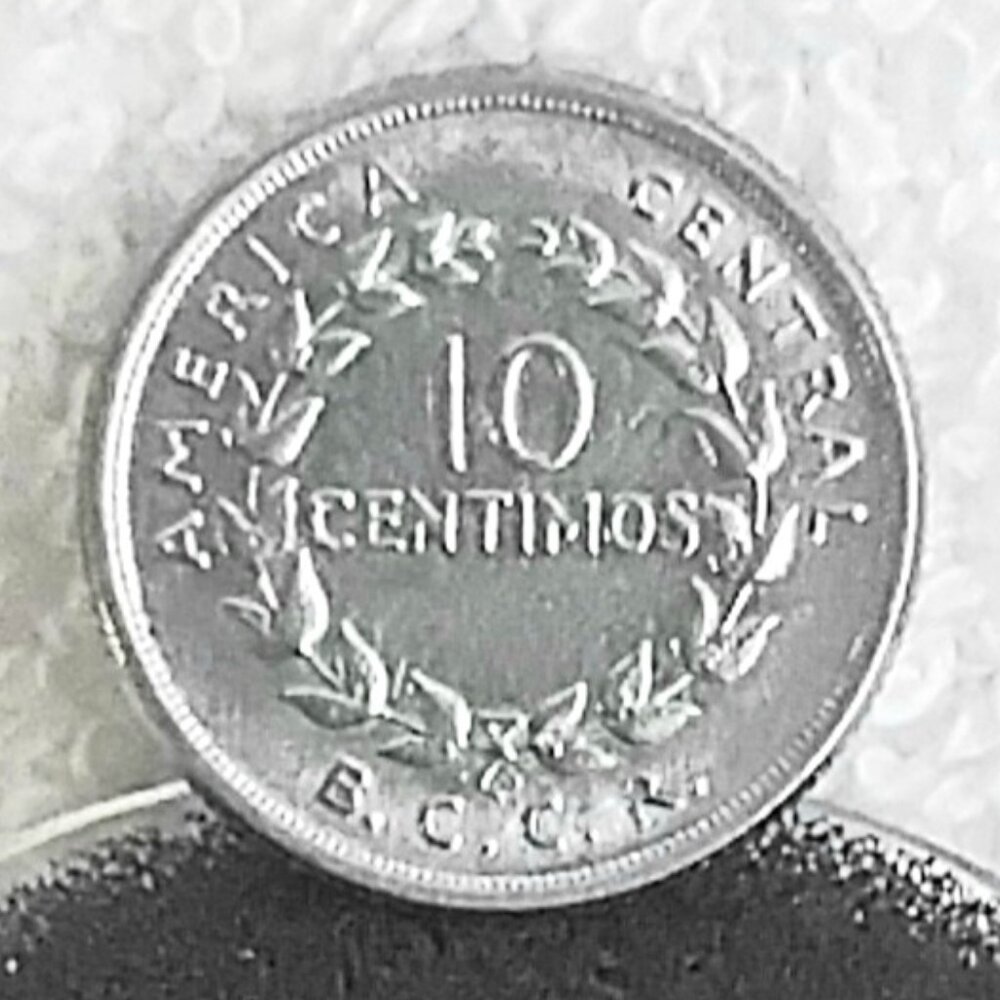 Circulated 1953 Costa Rica 10 Centimos B.C.C.R. Coin Made of Stainless Steel!!